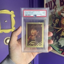 2001 harry potter vintage PSA 9 graded gold foil holo sticker trading card gift