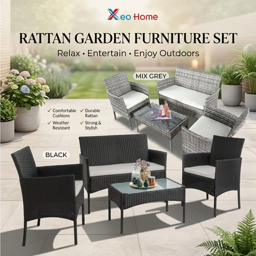 4pieces rattan garden - 4pieces,