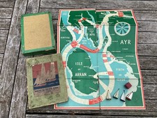 VINTAGE Yacht Race Board Game by robert ross c1930 , very rare , lead yachts