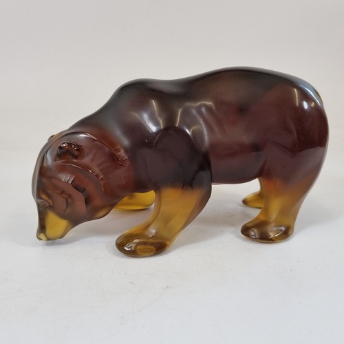 Lalique france signed - signed, amber