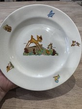 Vintage Bambi Nursery Plate