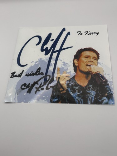 Cliff richard signed photo - cliff,