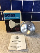 ATLAS REFLECTOR PHOTOFLOOD LAMP: 240v 375w E27 Cap Vintage Photography PP/3/R