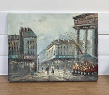 Caroline Burnett (1877 1950) Parisian Street Impressionist Oil Painting 