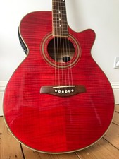 Flame Top Electro Acoustic Cutaway Guitar By Brunswick Ideal Christmas Present