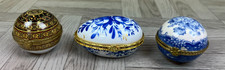 3 x Lidded Trinket Boxes - 2 x