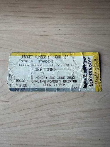 Deftones gig concert ticket - gig,