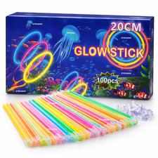 100 Glow Sticks Pack Glow in