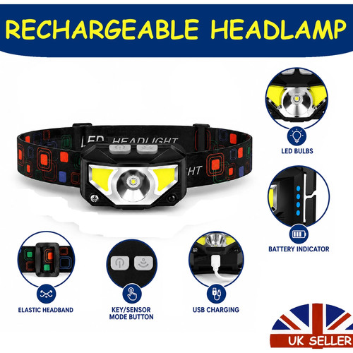 Led head torch - led, rechargeable