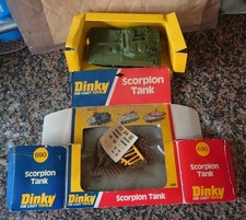 Dinky 690 Scorpion Military Tank Diecast with Net and Missiles Vintage 1976