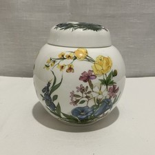 Vintage Woods of Windsor Staffordshire Bone China Floral Pot Pourri Jar  5" Tall