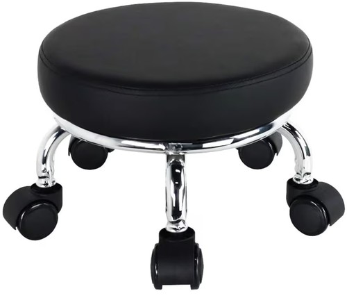 Leather roller stool - roller,