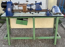 Coronet Electric Woodwork Lathe with Bench Mask Etc Good Working Order