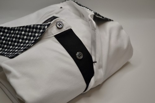 Mens white soft - cotton, polo