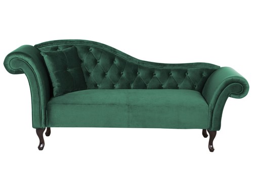Left hand chaise - lounge, velvet
