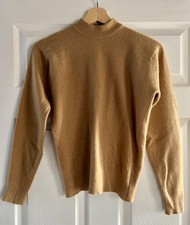 Vintage Wool Pringle Camel Beige Jumper Size 8 XS
