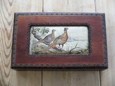 Vintage 1980s wooden box with