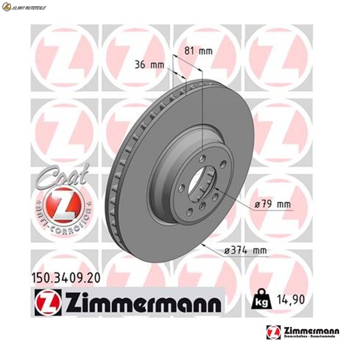 Brake discs 150 3409 for - brake,