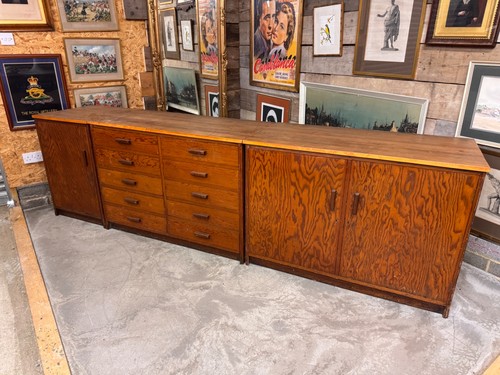 Vintage pitch pine counter - pitch,