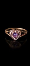 Vintage 9ct gold amethyst - gold,