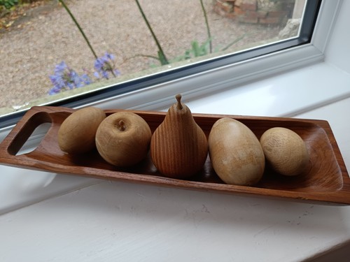 Vintage hand carved teak - carved,