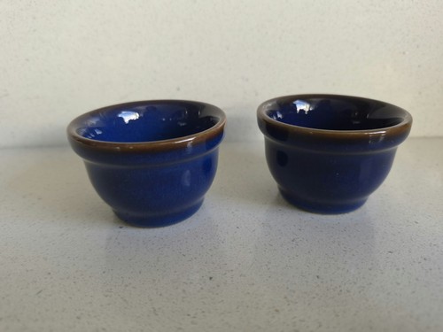 Denby imperial blue egg cups - imperial, x