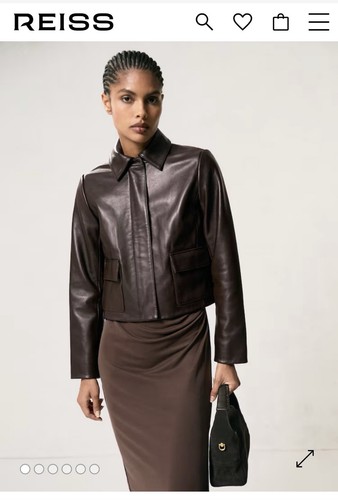 Reiss chocolate brown leather - reiss,