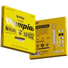 Olympia 4 String Banjo Strings Nickel Wound Loop End 010–032 – Performance Set