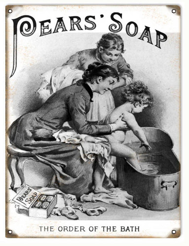 Vintage pears soap - pears, metal