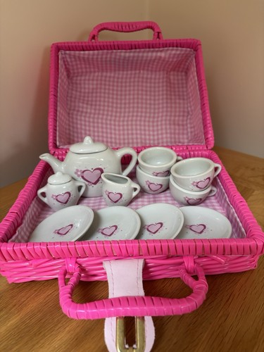 Pink heart tea - in, woven