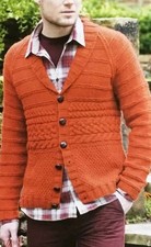Mens Chunky Aran Cardigan
