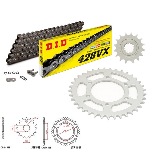 Tdr125 chain and sprocket kit - and,