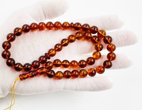 Amber prayer beads - worry,