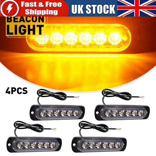 4pcs 6led strobe light bar - 4pcs, car