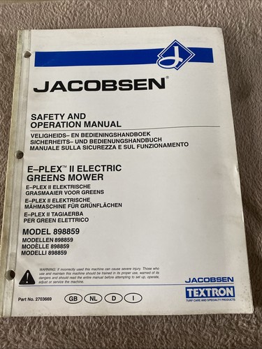 Jacobsen plex electric - jacobsen,