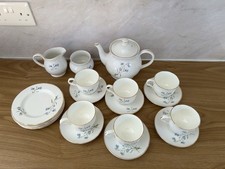 Sadler Fine Bone China Bluebell Tea Set Of 6 Cup And Saucers And Plates 