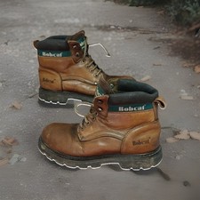 Bobcat "Performance P9402" Brown Leather Steel Toe Cap Safety Boots UK Men's 8