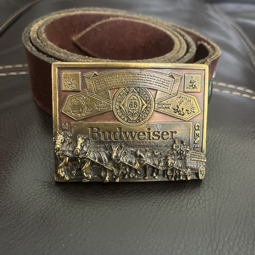 Vintage budweiser brass buckle - budweiser,