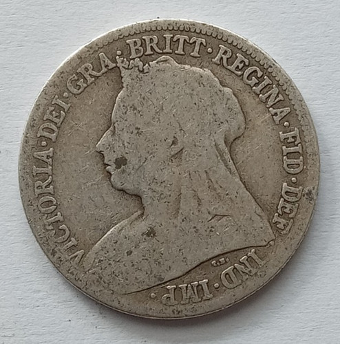 1895 victoria silver shilling - victoria,