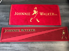 JOHNNIE WALKER BAR RUNNER AND BAR/BEER TOWEL