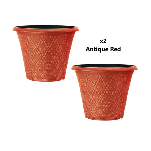 Round plastic decorative - round, plant