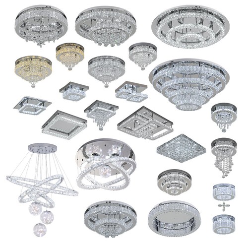 Crystal chandelier square - chandelier, led
