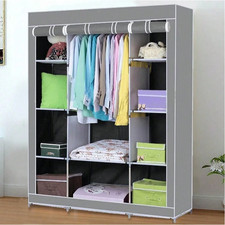 Large Fabric Canvas Wardrobe