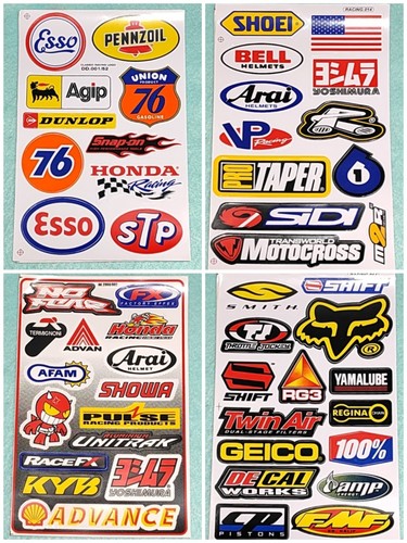 Pack racing stickers four - pack,