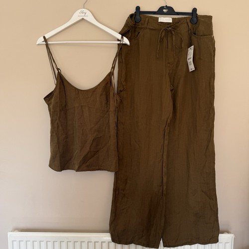 Zara ord set brown - co-ord, green