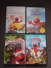 Sesame Street Elmo Grouchland & Families, Mail & Bath Time, Christmas Carol DVD