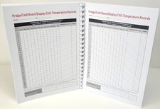 Fridge Cold Room Display Chill Temperature Records 24 Months Spiral Bound 2025.