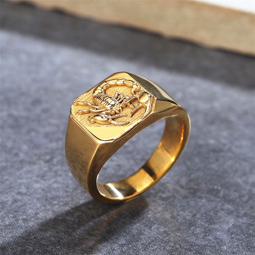 Men scorpion signet ring - men,
