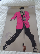 Vintage Large 91cm x 61cm Elvis Presley Mirror - Pink Suit - DAMAGED