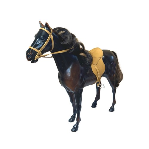 Vintage doll horse - doll, saddle